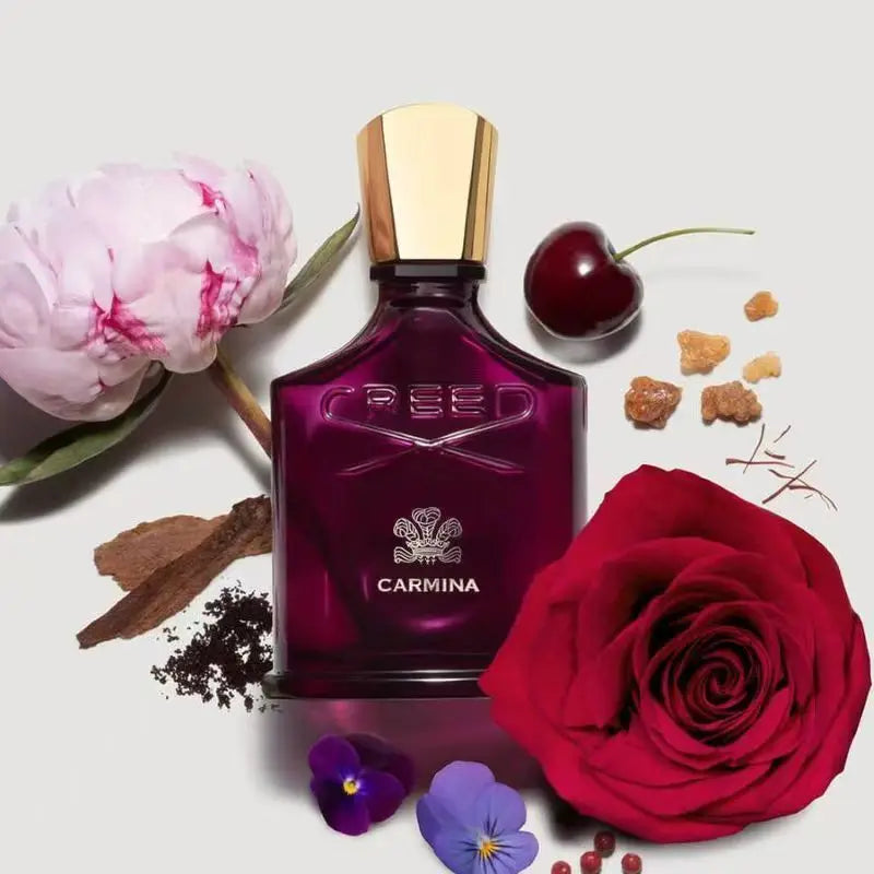 Carmina Amethyst perfume for women, fragrance: oriental flower fragrance, Amethyst bottle body with gold bottle cap, suitable for dinner, dating and gift giving, mature and sweet but not boring.